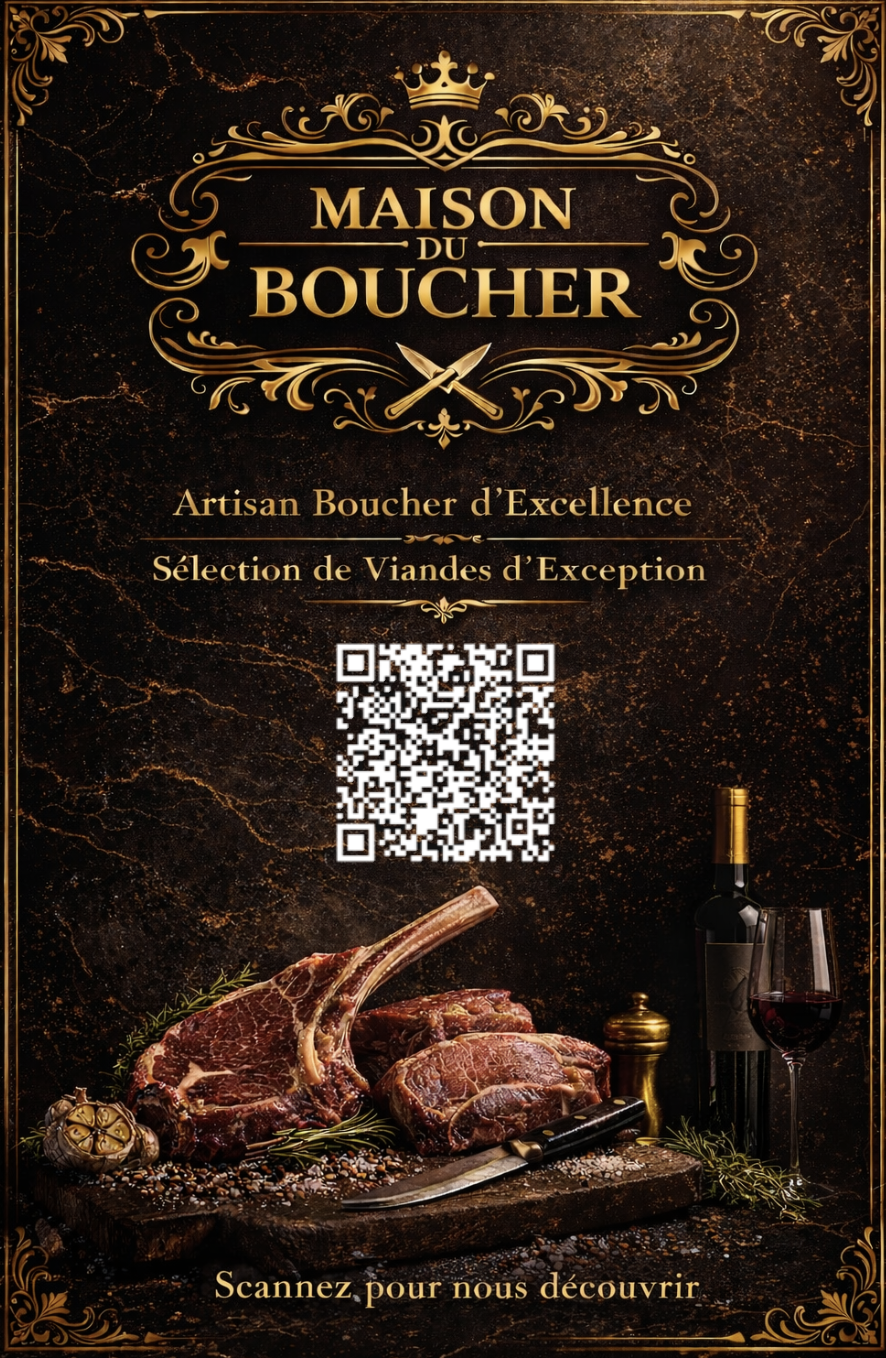 Flyer QR Maison du Boucher - Design Elegant