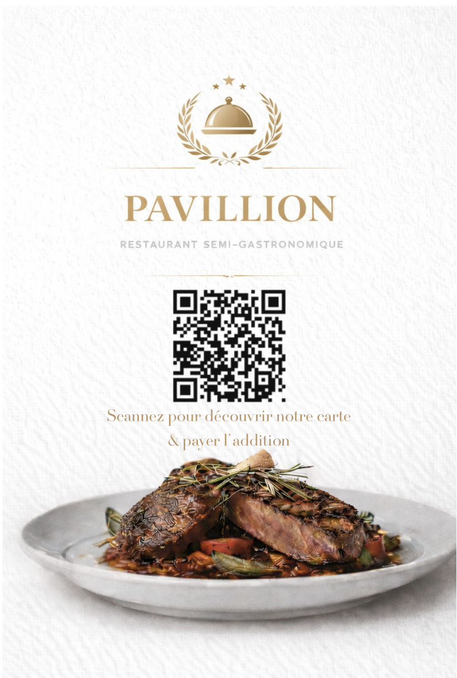 Flyer QR Pavillon - Design Elegant